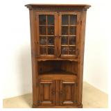 Knotty Pine Corner Cabinet