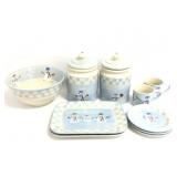 (10) pc Stoneware Hartstone Snow People