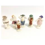 (6) pc Royal Doulton Snowman Collection Figurines