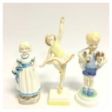 3 Royal Worcester Monday,Tuesday Figurines