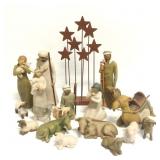 17 pc Willow Tree Nativity Set