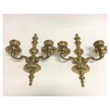 Pair of Brass Wall Sconces