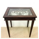 Glass Top End Table