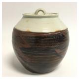 Studio Potter Covered Jar Artist Signed