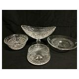 (3) Cut Crystal Bowls
