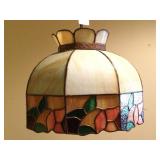 Reproduction Leaded Glass Hanging Lamp