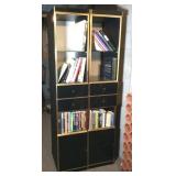 Brass and Black Laquer Display Cabinet