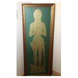 Brass Rubbing, Mideval Man with Swords