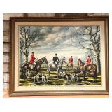 Painting on Canvas, Fox Hunt, S.J. Newsome