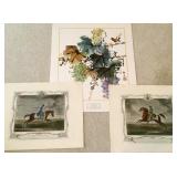 (3) pcs Unframed Engravings and Print