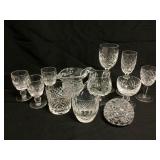 (12) Pieces of  Assorted Waterford Cut Crystal