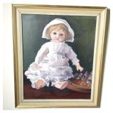 Painting of Antique Doll and Marbles