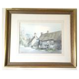 David Green Watercolour, The Bell at Odell