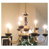 Palm Beach Regency (9) Light Brass Chandelier