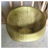 Large Woven Gold Basket