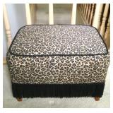 Leopard Print Ottoman