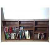 (3) Three Shelf Bookcases