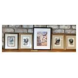 (4) Prints, Birds / Turkey / Quail. Outdoor
