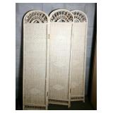 (2) Three Section Wicker Room Dividers