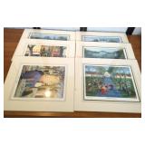 (6) pc Set Margaret Loxton Artist Proof Prints