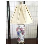Asian Floral Design Ceramic Lamp