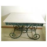 Marble Top Cast Iron Entry Table