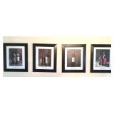 Set of (4) Peter Knaup Wine Prints