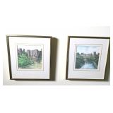 (2) Small Castle Lithograph / Prints