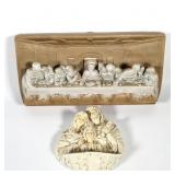 Plaster/ Chalkware Last Supper, Water Font