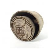 Wood Butter Press, Pineapple Carving