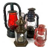 Lot (4) Oil Lanterns
