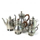 Stainless Steel and Pewter Teapots / Coffee Pots