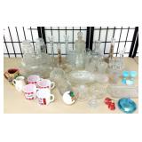Large Lot of Crystal, Glasses, Platters, Decanters