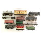 Lot of Various Model Railroad Train Cars, Engine
