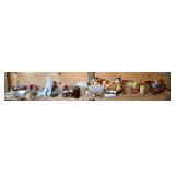 Shelf Lot, Kitchen Glass, Plates, Pitchers, Czeck