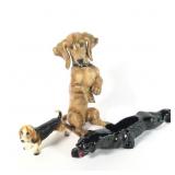 (3) pc Begging Dachshund, Hound Dog, Panther