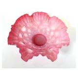 Fenton Cranberry Opalescent Coin Dot Bowl