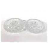 (2) Cut Glass Ashtrays