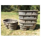 (5) Rubbermade, 100 Gallon Water Troughs
