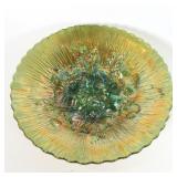 Northwood Carnival Glass Plate, Poppy Show