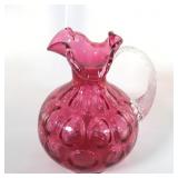 Cranberry Coin Spot Pitcher