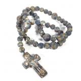 Large Primitive Rough Cast Rosary Beads