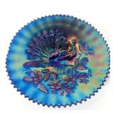 Northwood Carnival Glass, Peacocks on the Fence