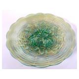 Northwood Aqua Opalescent, Rose Show Bowl
