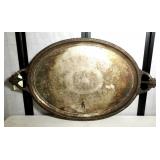 Large (40") Silver Plate Tray, Devil