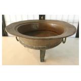 Hand Hammered Copper Brazier with Handles