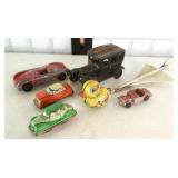 Lot of Vintage Tin and Cast Metal Toys