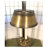Brass Bouillotte 3 Candle Desk Lamp