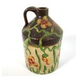 Hand Painted 1 Quart Brown / White Jug
