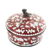 Chinese Cloisonne Round  Lidded Box